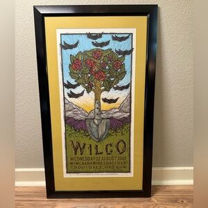 Wilco Concert Poster with Roses and Shovel